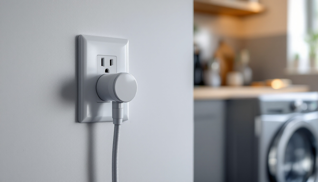 A photograph of capture a photograph of a well-installed electric dryer wall outlet