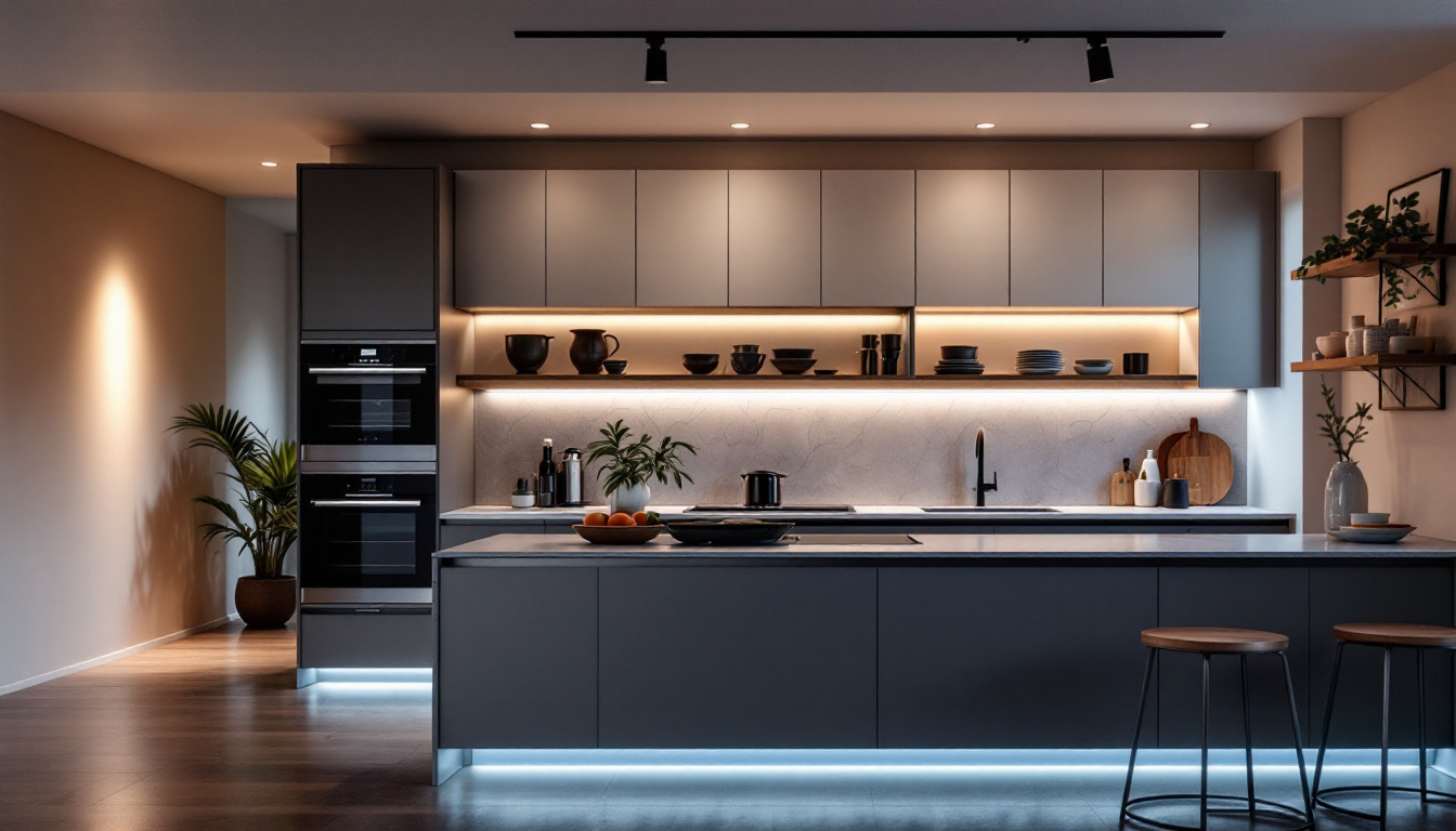 A photograph of a beautifully designed kitchen featuring stylish flush mount lights that illuminate the space