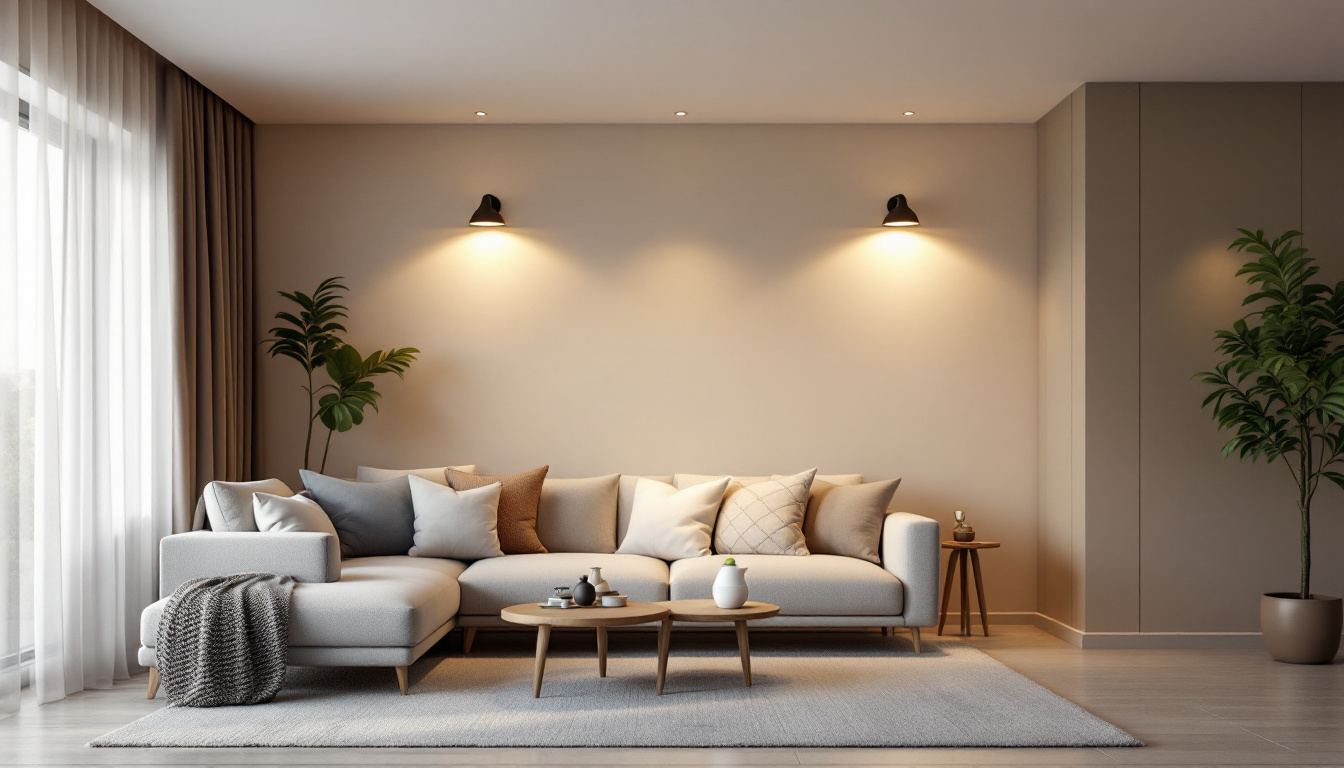 A photograph of a stylish living space showcasing modern recessed lighting fixtures that highlight the room's design while demonstrating energy-efficient led bulbs