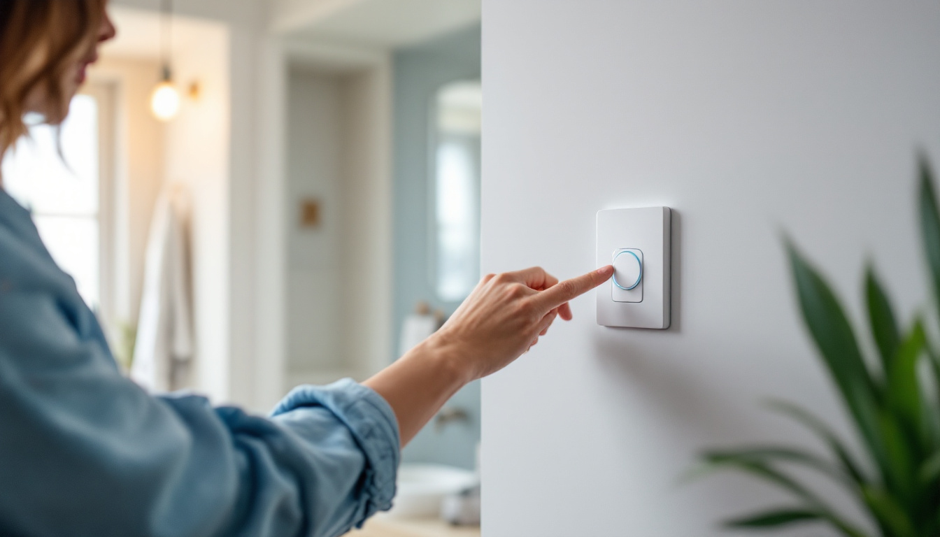 A photograph of a motion detection switch in action