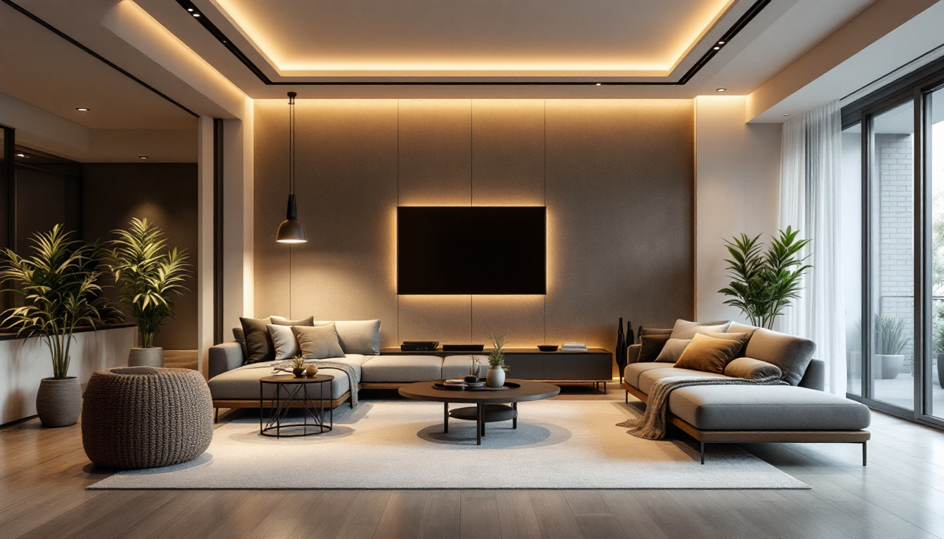 A photograph of a beautifully designed living space that showcases strategically placed pot lights