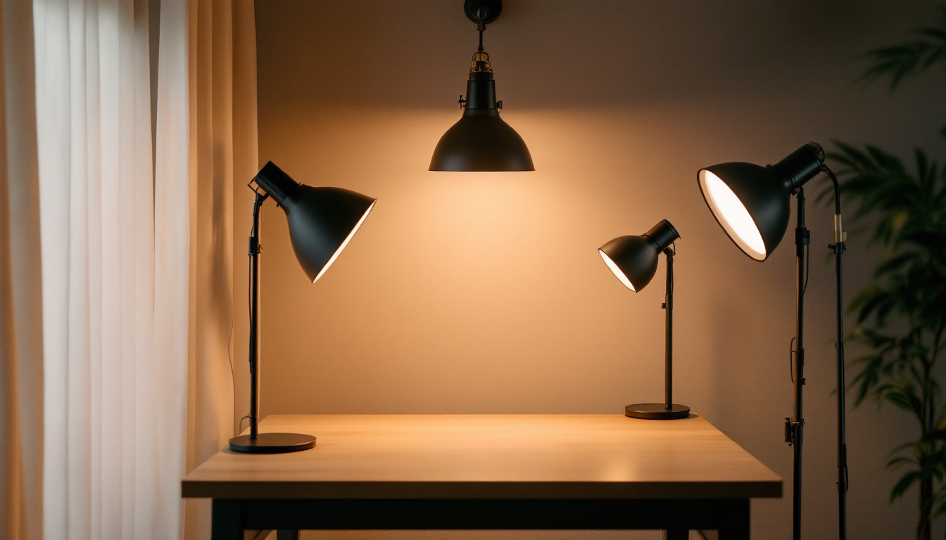 A photograph of a well-designed lighting setup that showcases various light fixtures emitting 1500 lumens