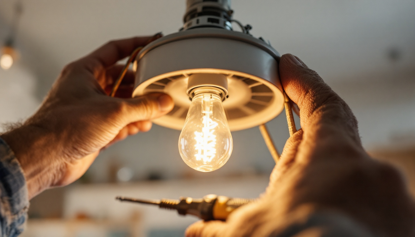 A photograph of a close-up of a 4-inch deep canned light fixture being installed or converted