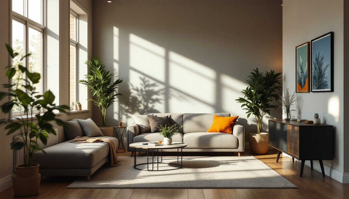 A photograph of an inviting interior space that showcases the interplay of natural and artificial american light
