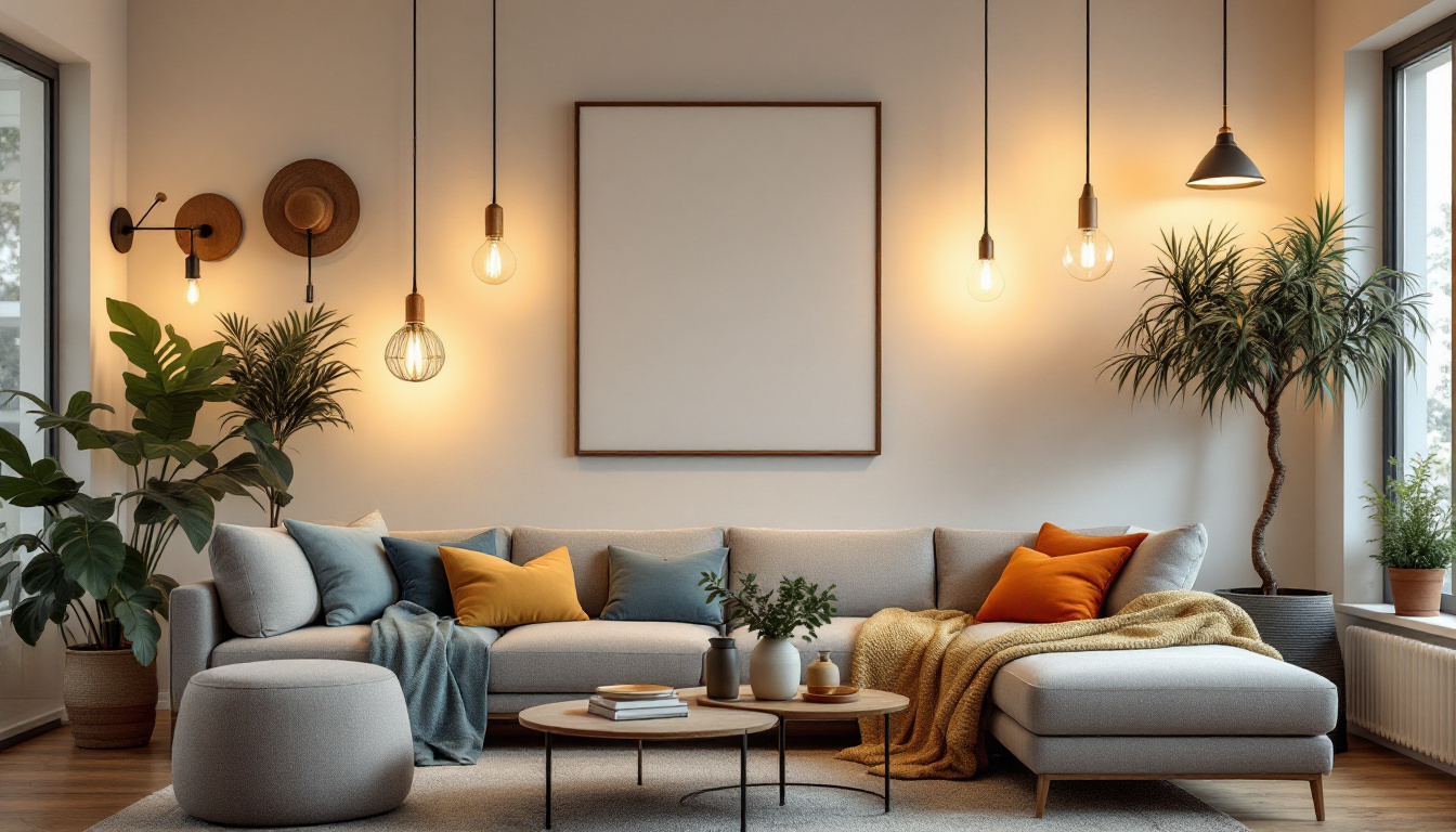 A photograph of a beautifully styled room showcasing an array of unique bargain light fixtures