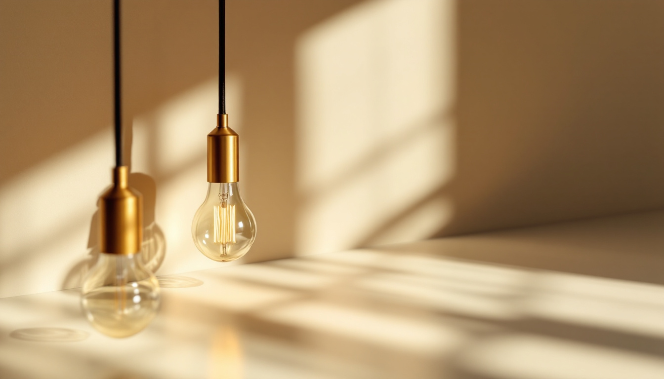 A photograph of a stylishly arranged lighting fixture with a focus on the receptacle and bulb