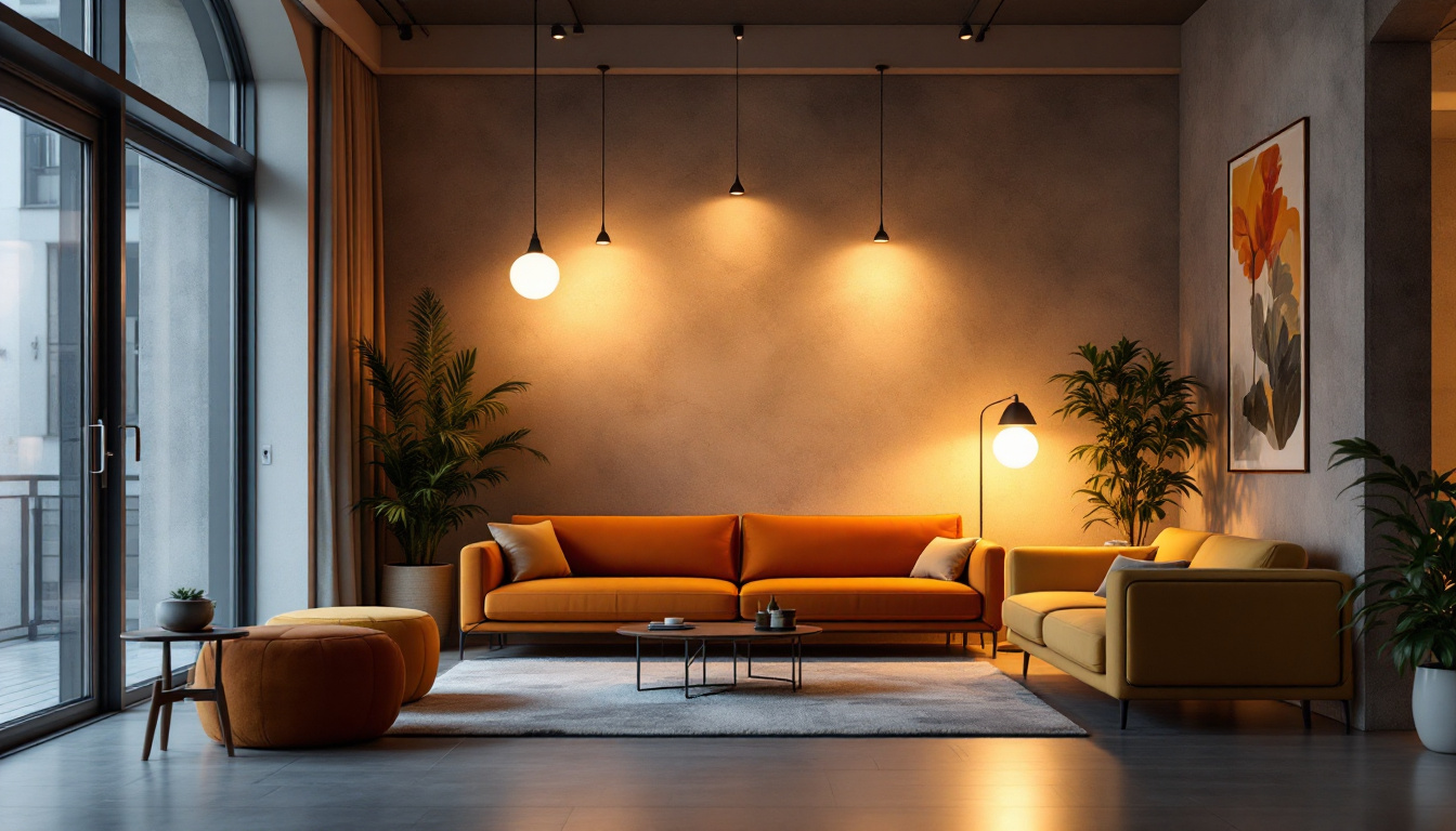 A photograph of a beautifully lit interior space showcasing various sylvania lighting products in use