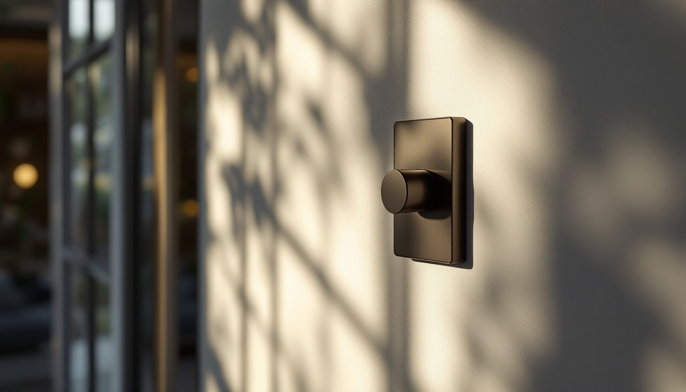 A photograph of a beautifully designed light switch in a stylish interior setting