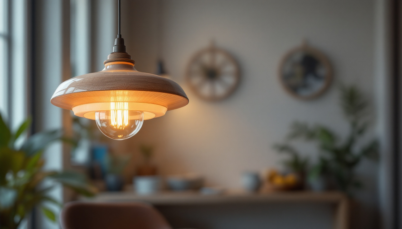 A photograph of a beautifully designed pendant light hanging in an aesthetically pleasing interior setting