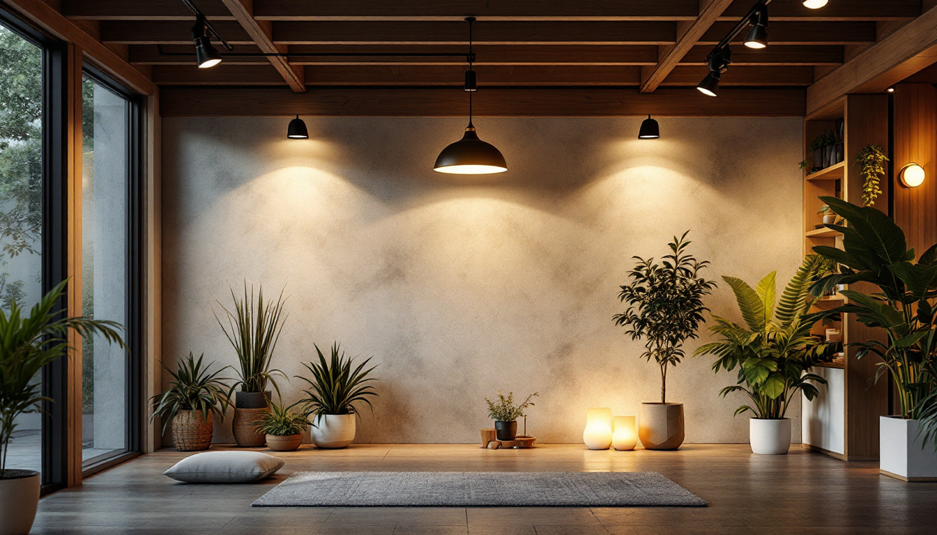 A photograph of a well-lit indoor or outdoor space showcasing various rab lighting fixtures in use