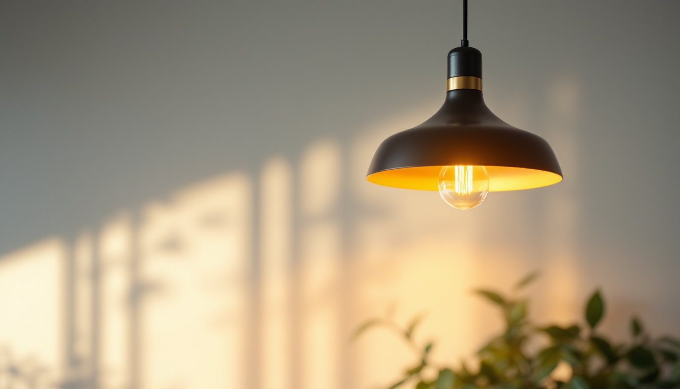 A photograph of a stylish and modern light fixture in a well-lit room