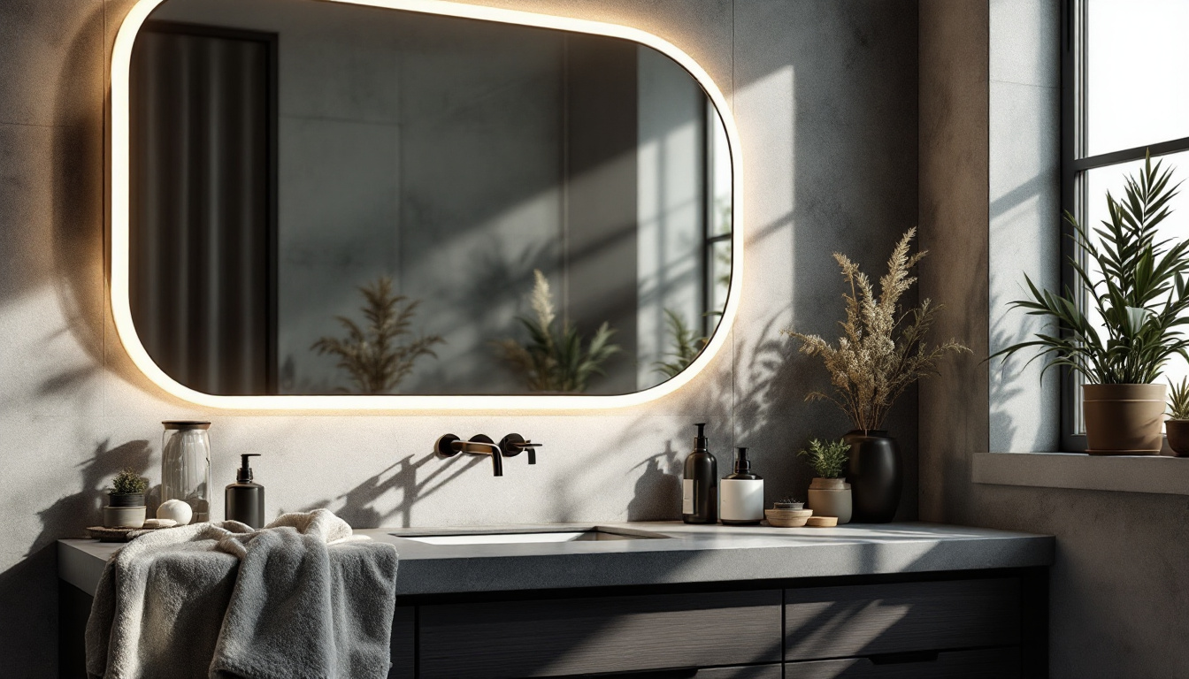 A photograph of a beautifully designed vanity lighting setup in a stylish bathroom