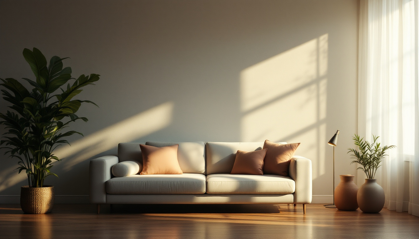 A photograph of a beautifully lit scene that showcases the interplay of natural and artificial light