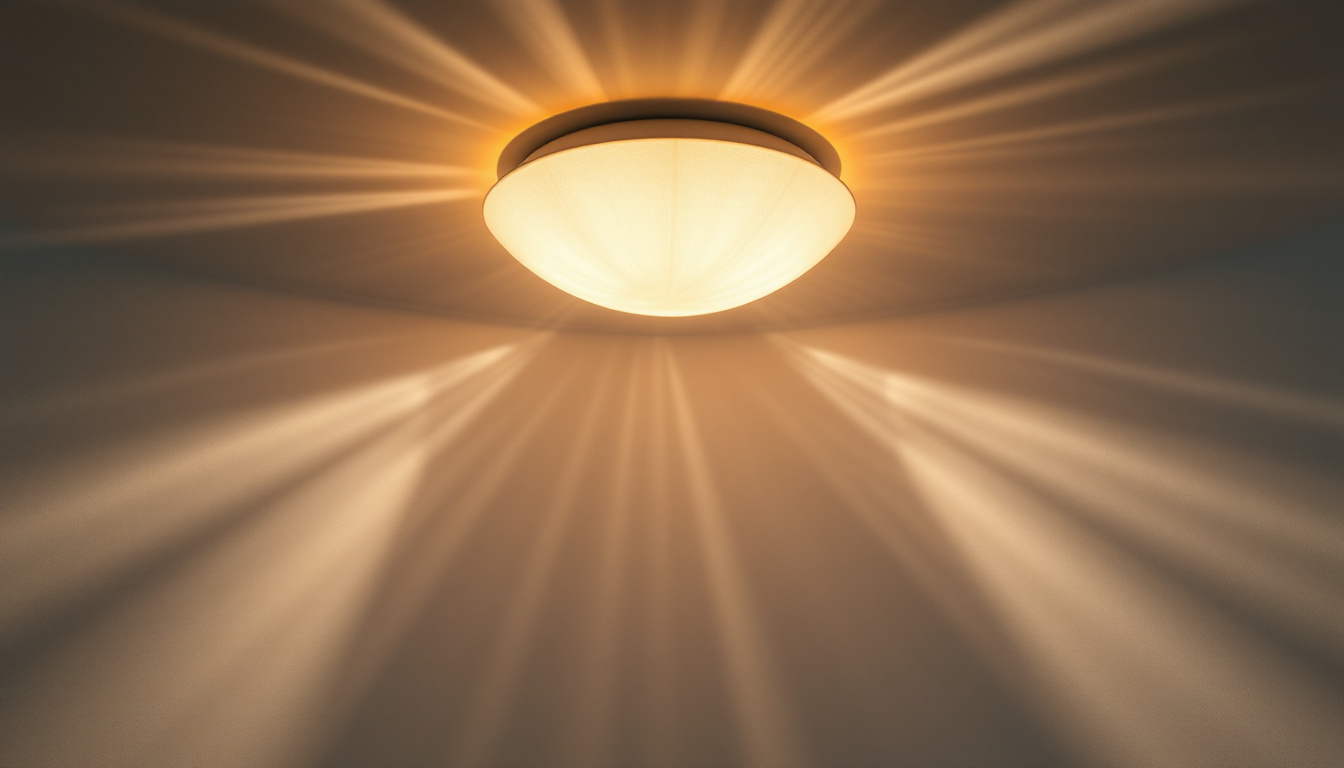 A photograph of a beautifully designed ceiling light fixture in a well-lit room