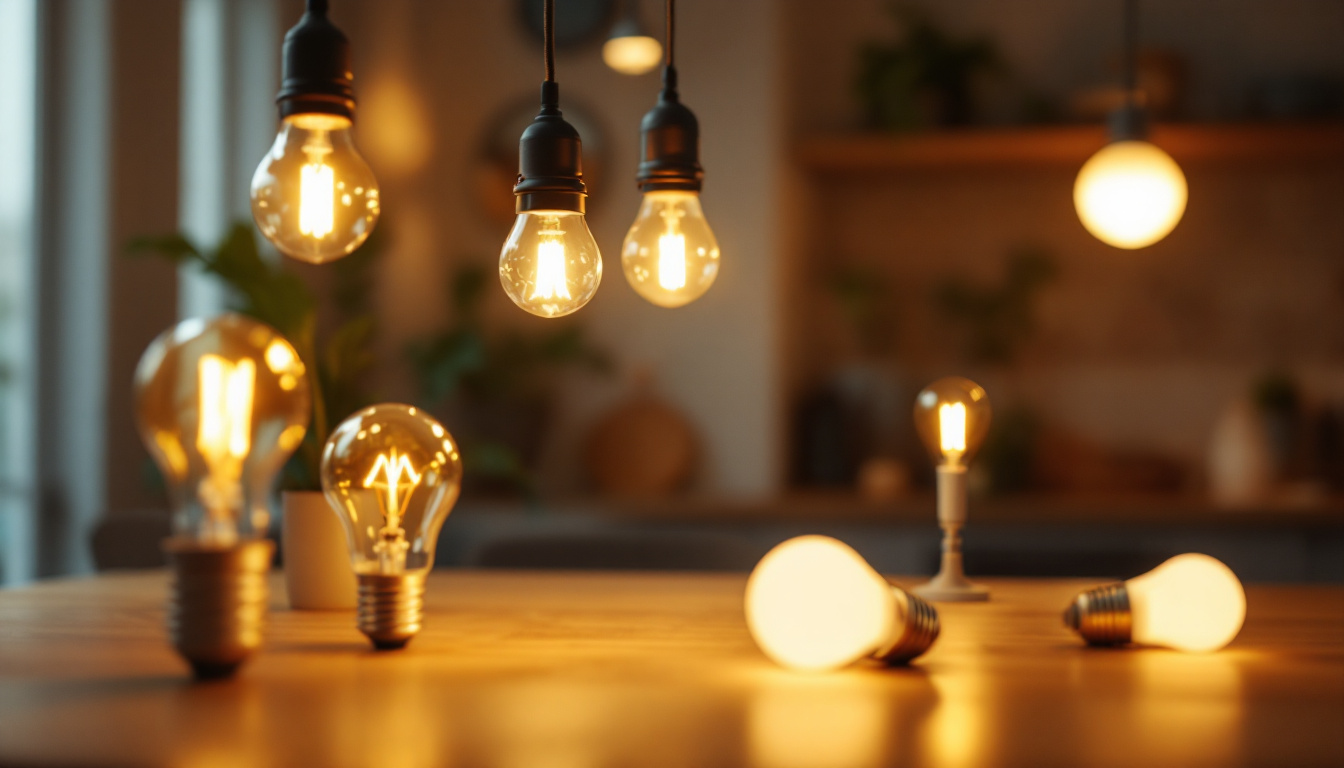 A photograph of a well-lit room showcasing various sylvania light bulbs in use