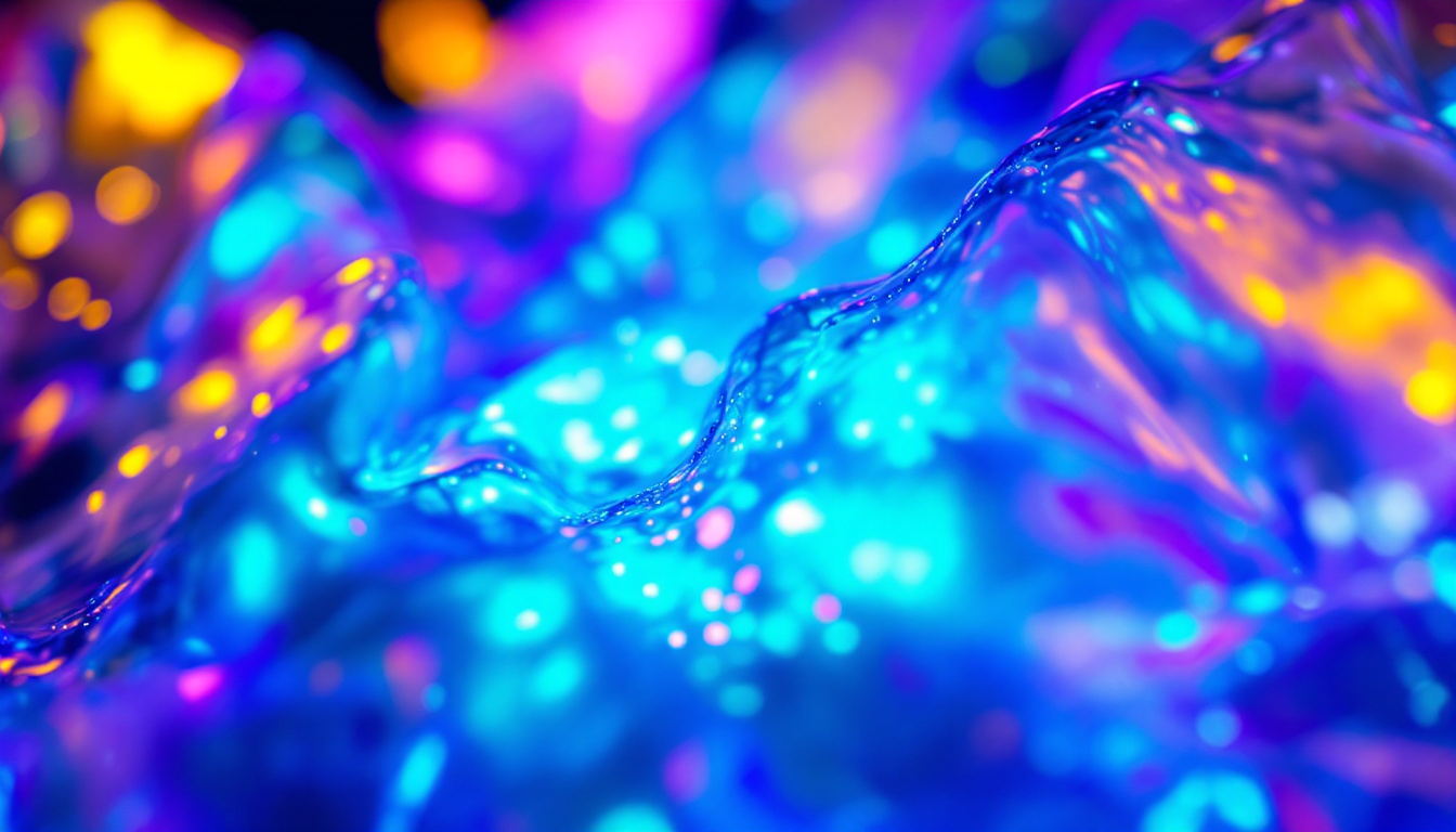 A photograph of a uv light source illuminating a vibrant