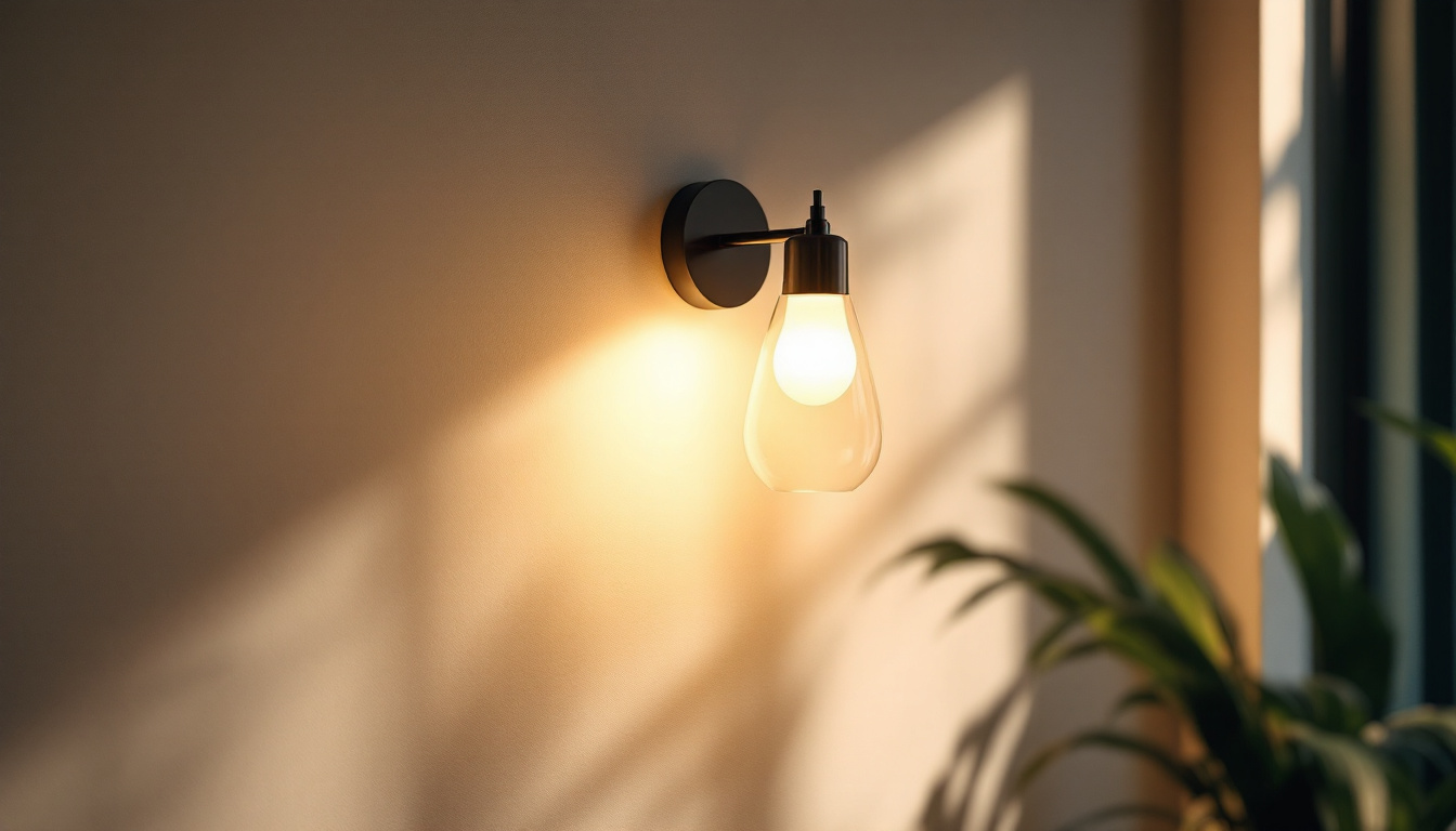 A photograph of a beautifully designed wall sconce illuminating a cozy interior space