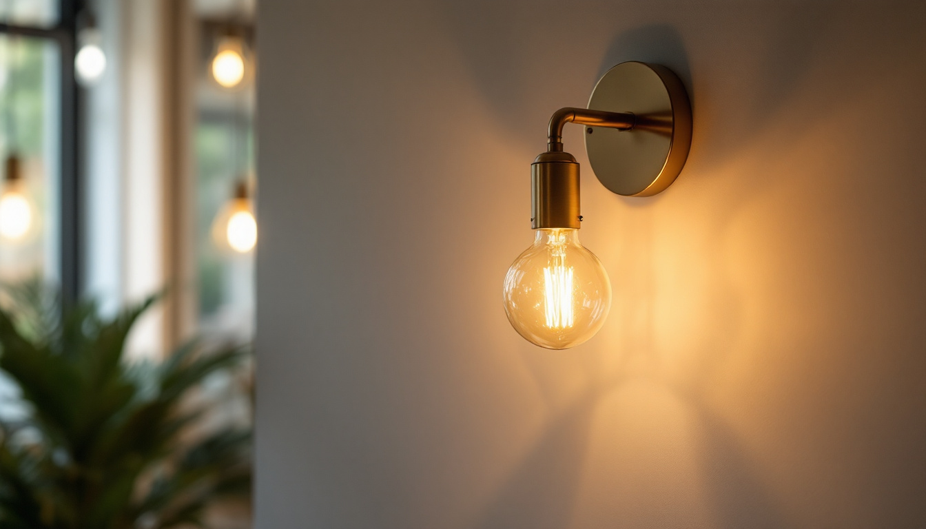 A photograph of a beautifully designed sconce light illuminating a cozy interior space