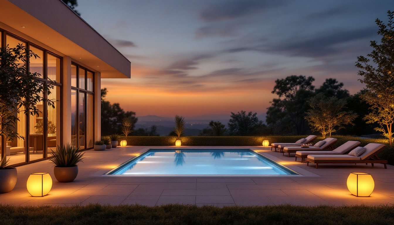 A photograph of a beautifully illuminated outdoor space during the golden hour