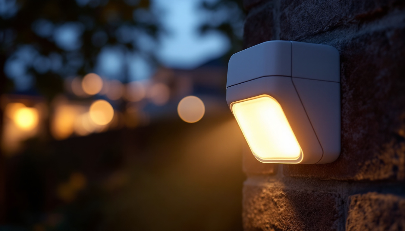 A photograph of capture a photograph of a motion detector light sensor in action