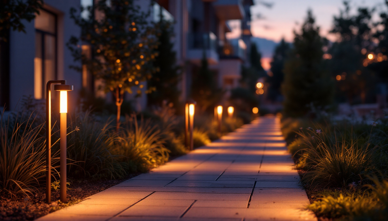 A photograph of a serene outdoor setting at dusk