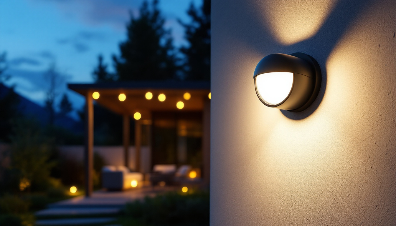 A photograph of a beautifully illuminated outdoor space at dusk