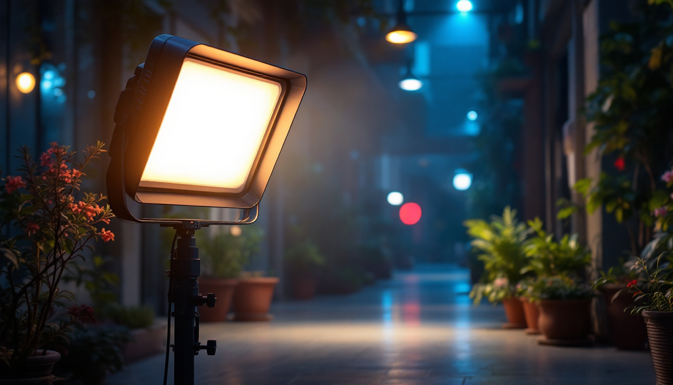 A photograph of a well-lit scene showcasing a ballast light in action