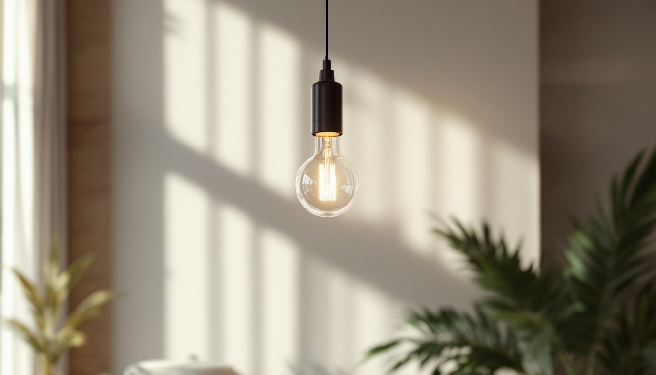A photograph of a beautifully designed pendant light fixture hanging in an elegantly styled room
