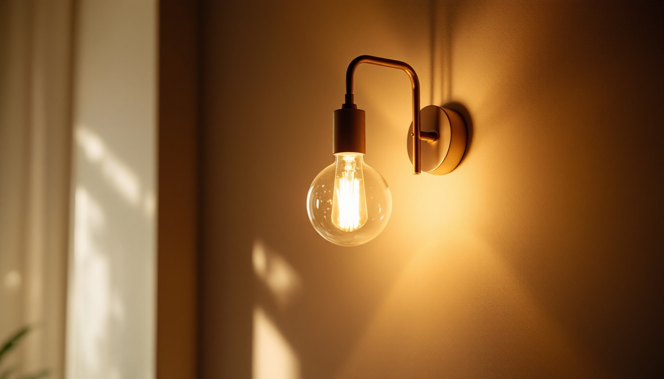 A photograph of a beautifully designed sconce light fixture illuminating a cozy
