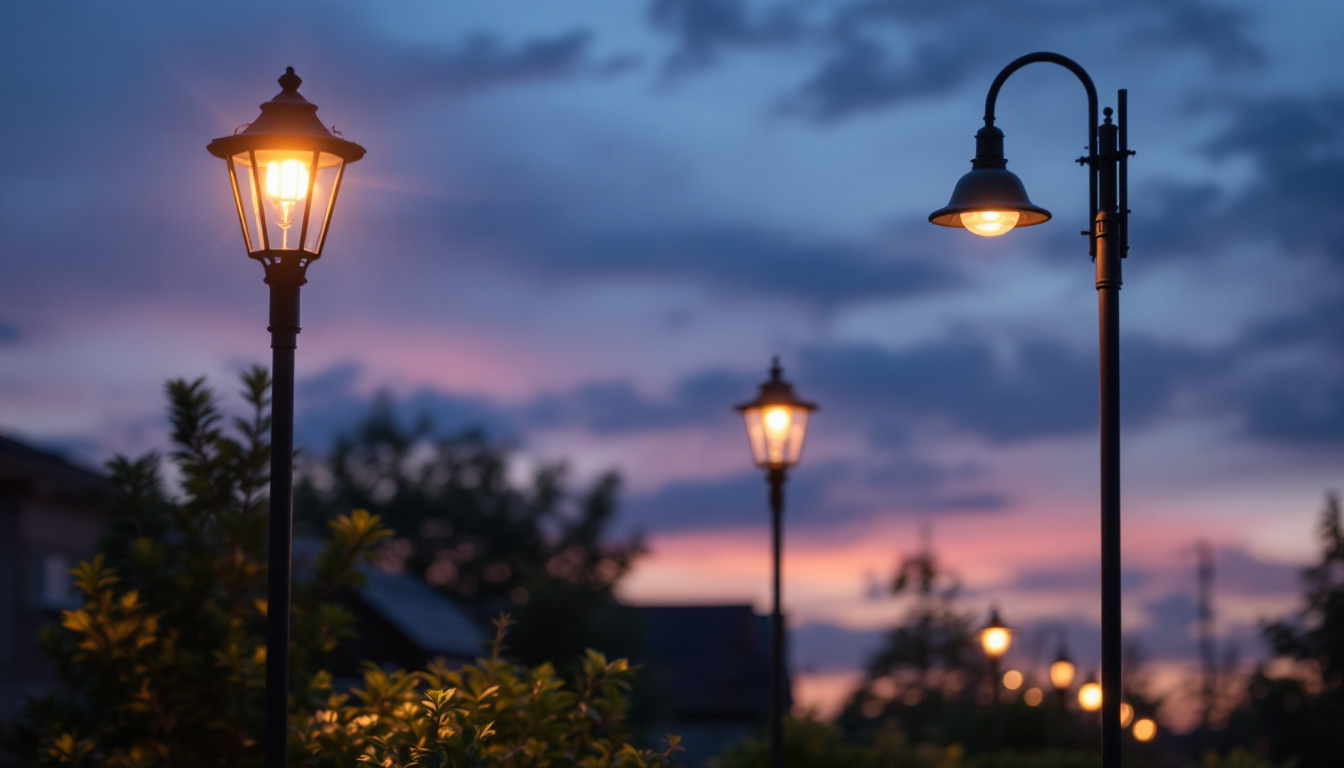 A photograph of a beautifully illuminated outdoor space at dusk