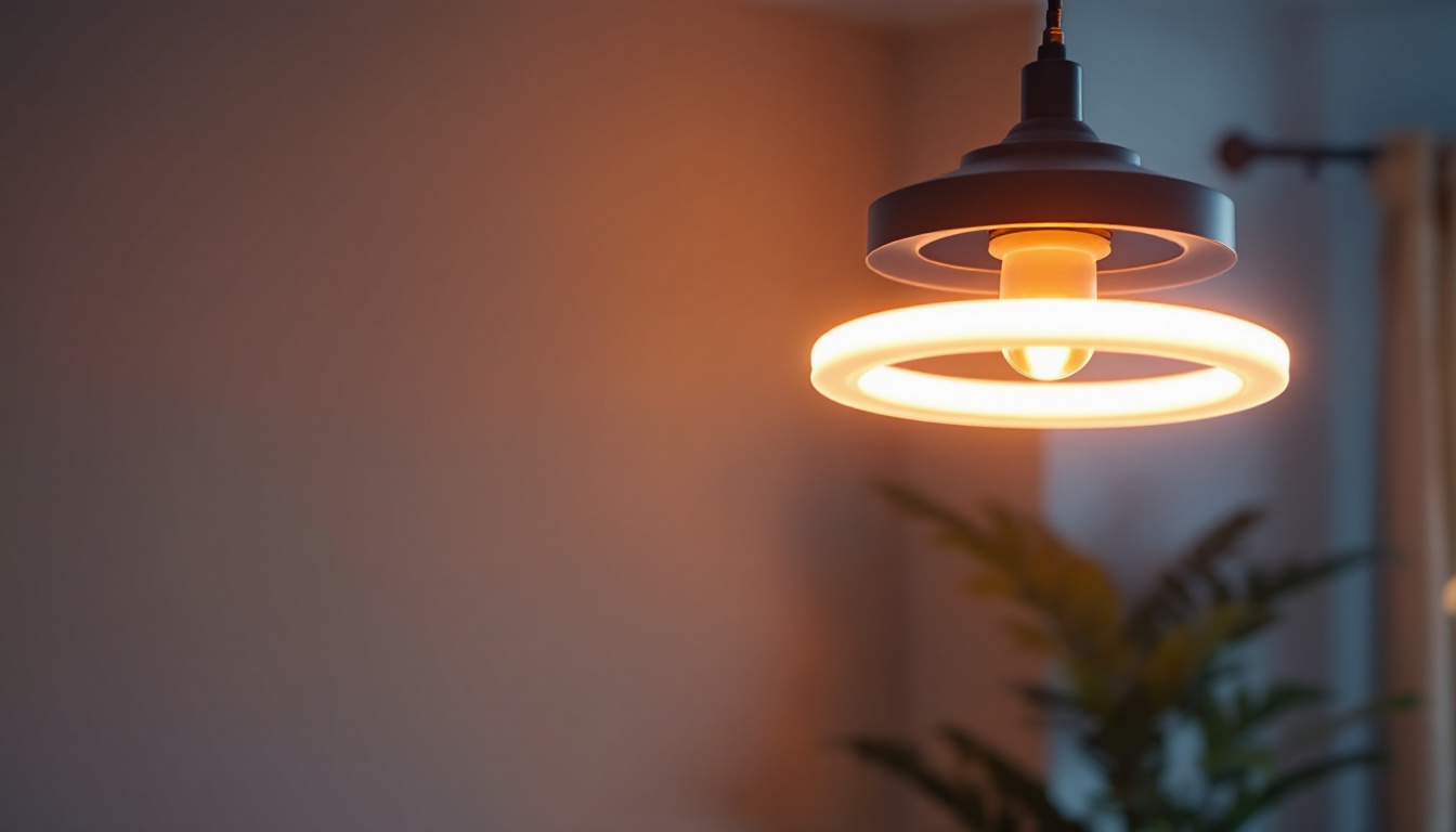 A photograph of a stylishly designed led lighting fixture in a modern interior setting