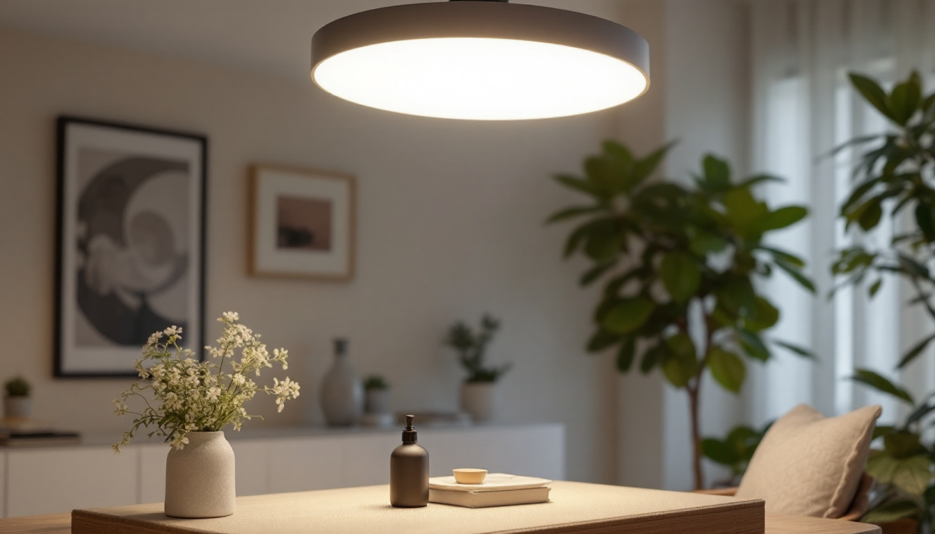A photograph of capture a photograph of the levitron 5693-2e lighting fixture in a well-lit environment