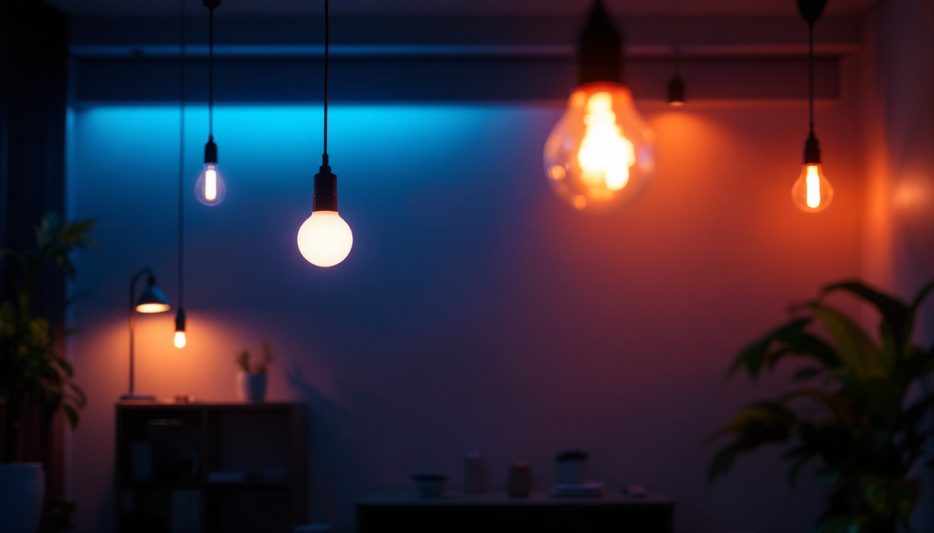 A photograph of a beautifully lit interior space that showcases various light fixtures in use