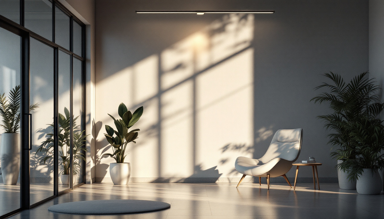 A photograph of a beautifully designed ballast lighting fixture in an aesthetically pleasing setting