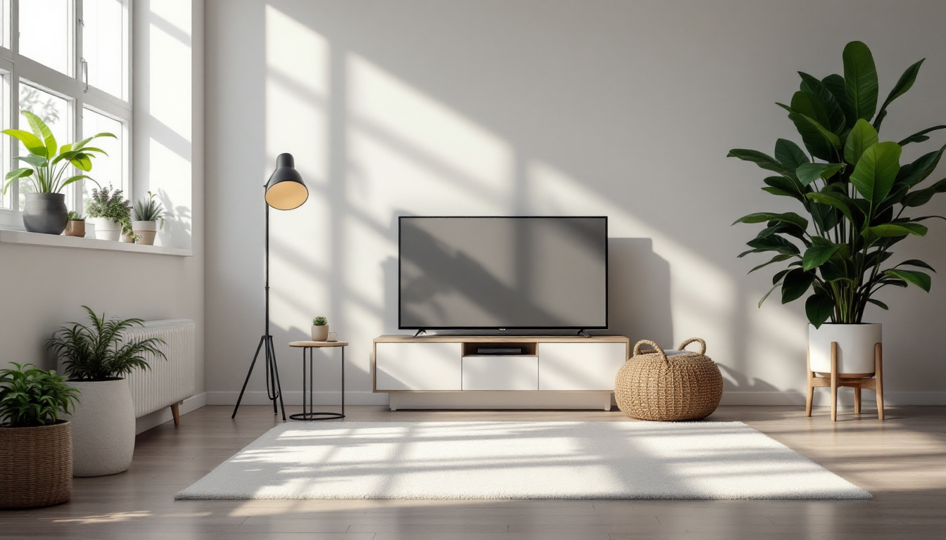 A photograph of a well-lit scene showcasing various types of lighting techniques