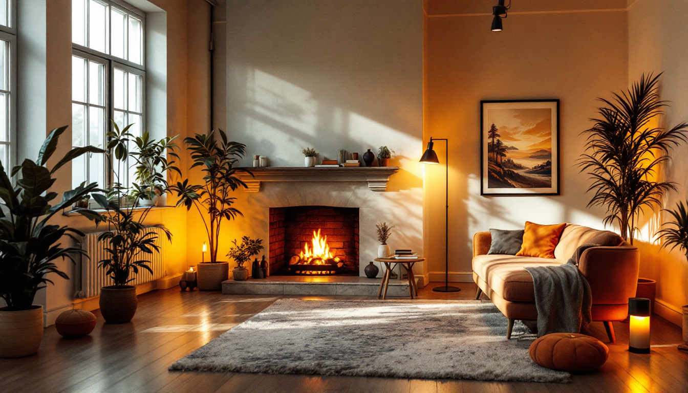 A photograph of a beautifully lit indoor space showcasing various lighting techniques
