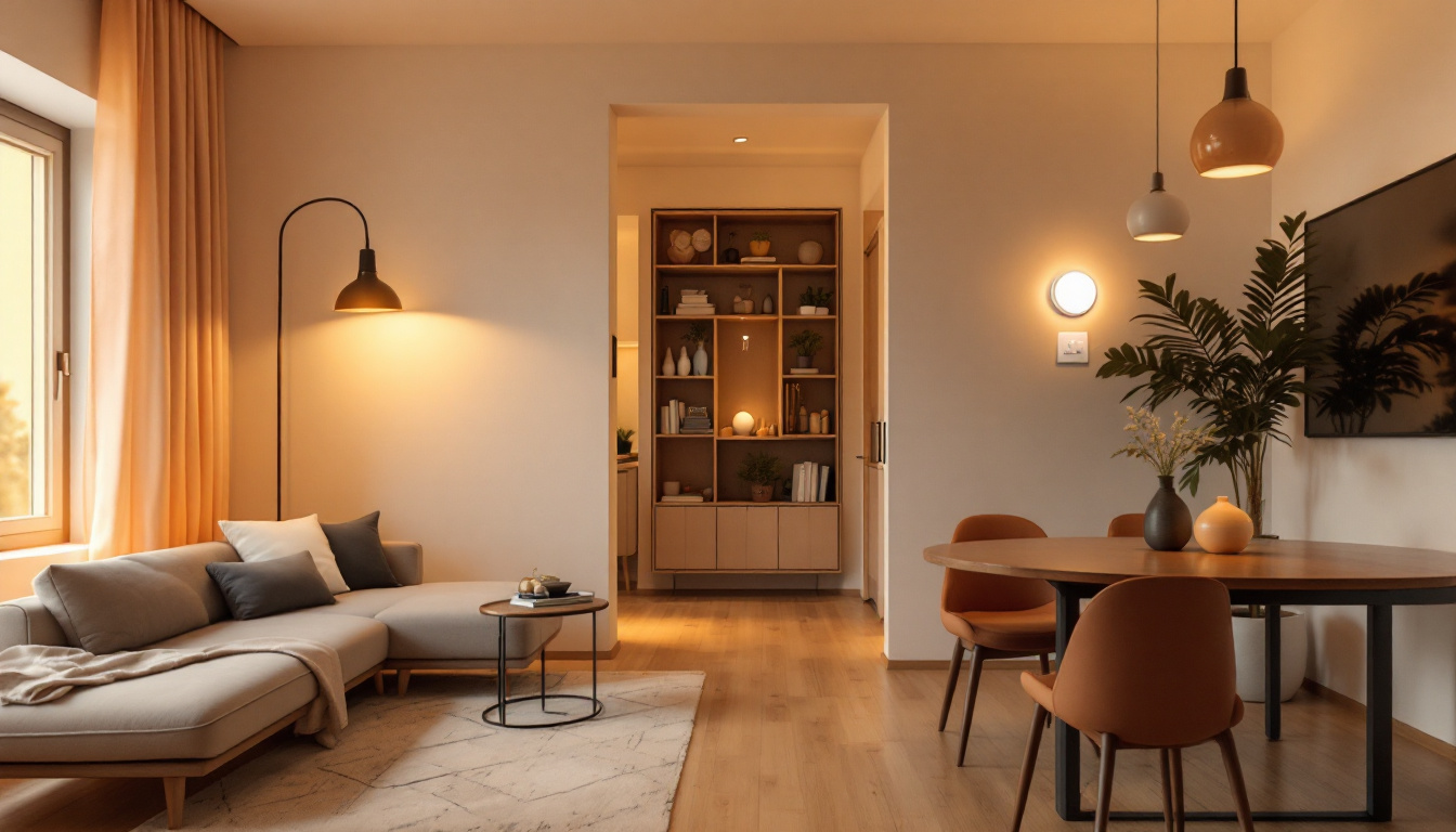 A photograph of a beautifully designed room featuring various types of dimmers in use