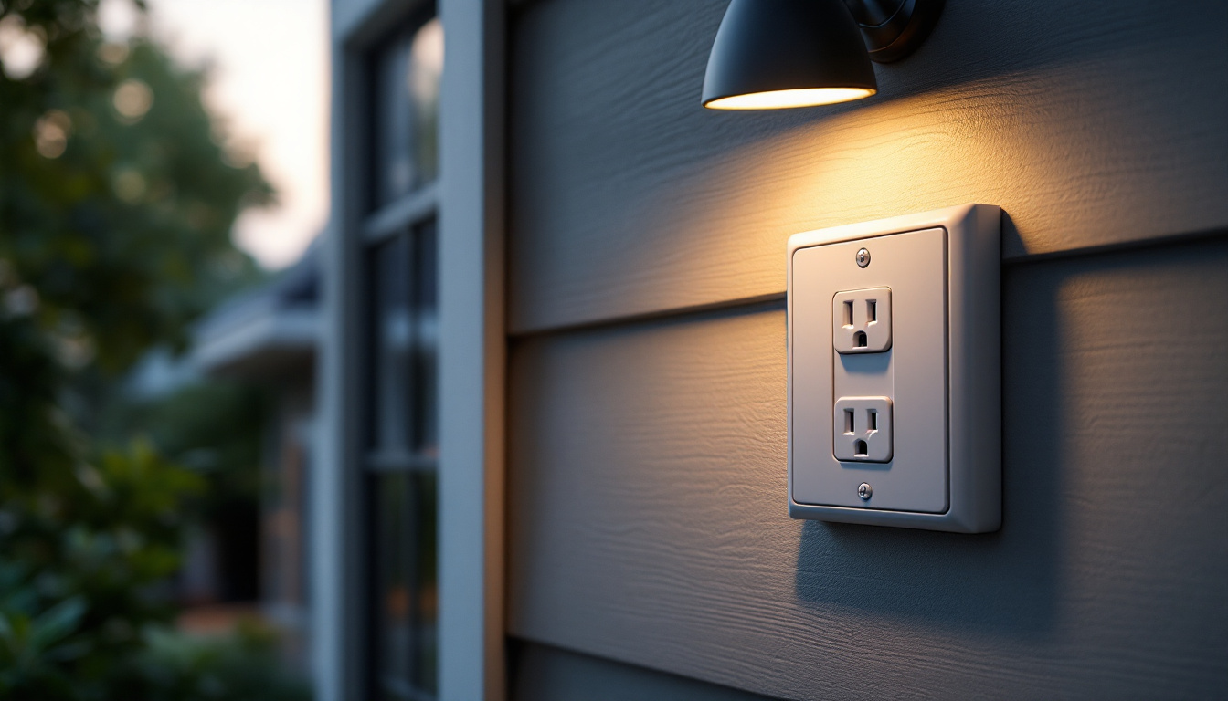 A photograph of capture a photograph of a well-installed exterior outlet box on a home’s exterior