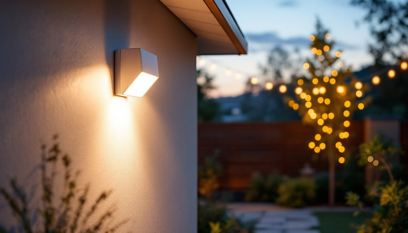 A photograph of a beautifully illuminated outdoor space at dusk