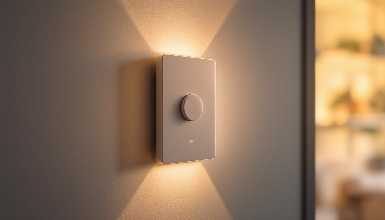 A photograph of a modern timer light switch installed on a wall