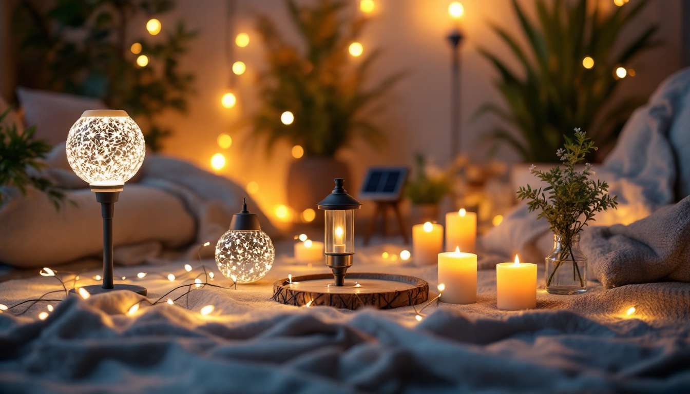 A photograph of a beautifully arranged scene featuring various types of unplugged lighting options