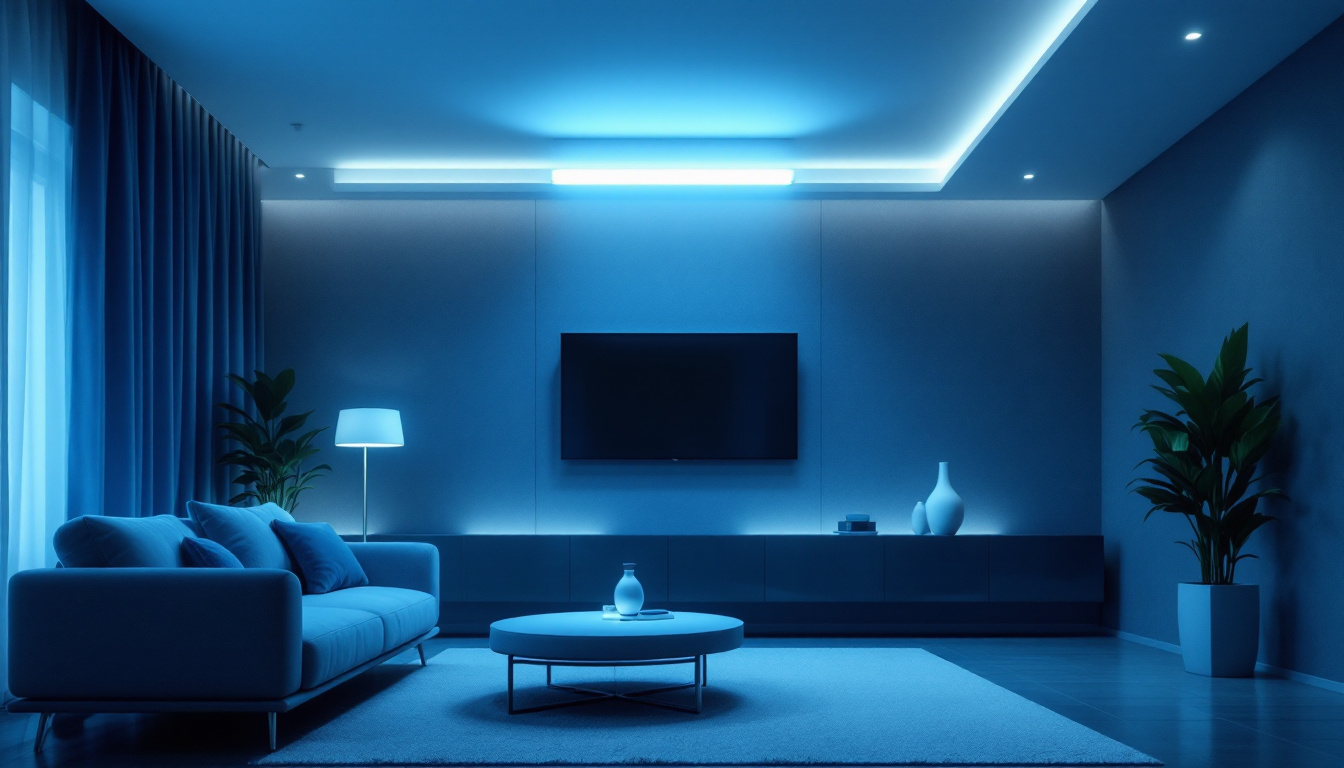 A photograph of a modern led can light installed in a stylishly designed room