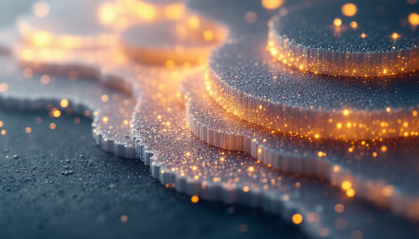 A photograph of a beautifully arranged light wafer setup