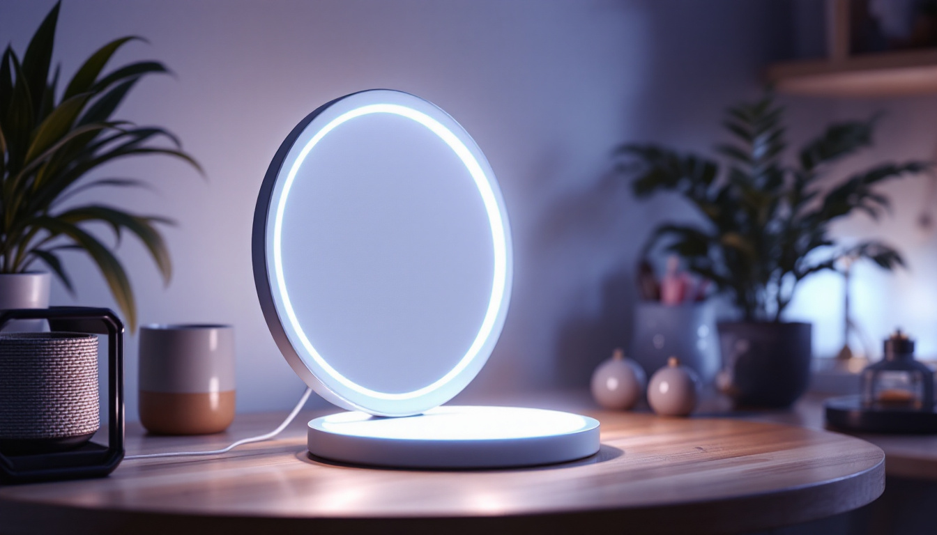 A photograph of a beautifully illuminated wafer-thin light source