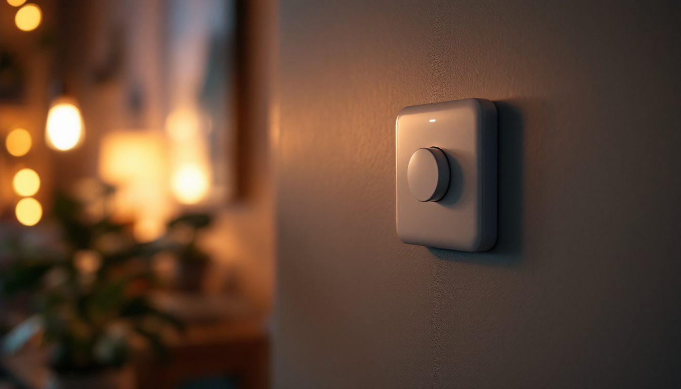 A photograph of a stylish timer switch installed on a wall
