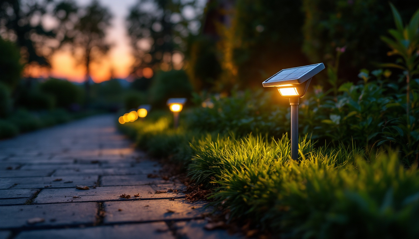 A photograph of a vibrant outdoor scene at dusk