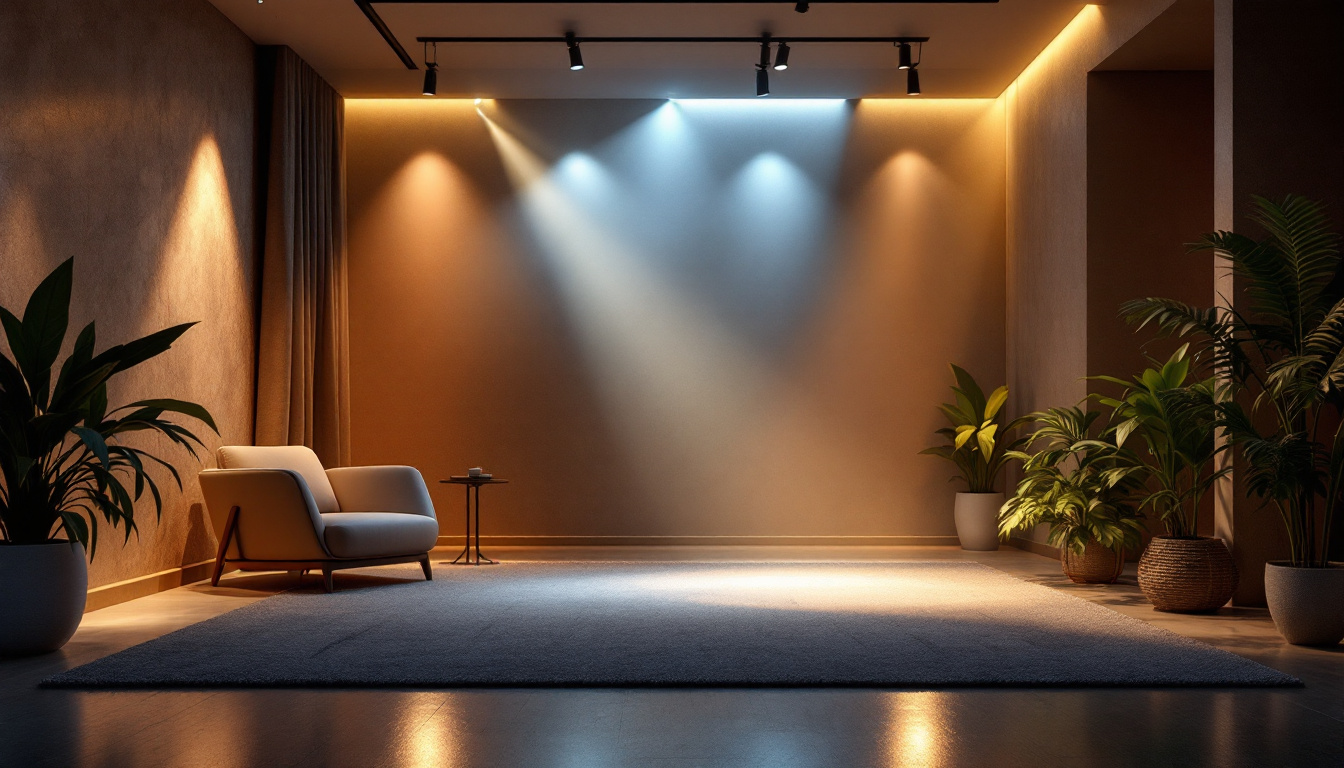 A photograph of a beautifully lit interior space showcasing various types of up lighting techniques