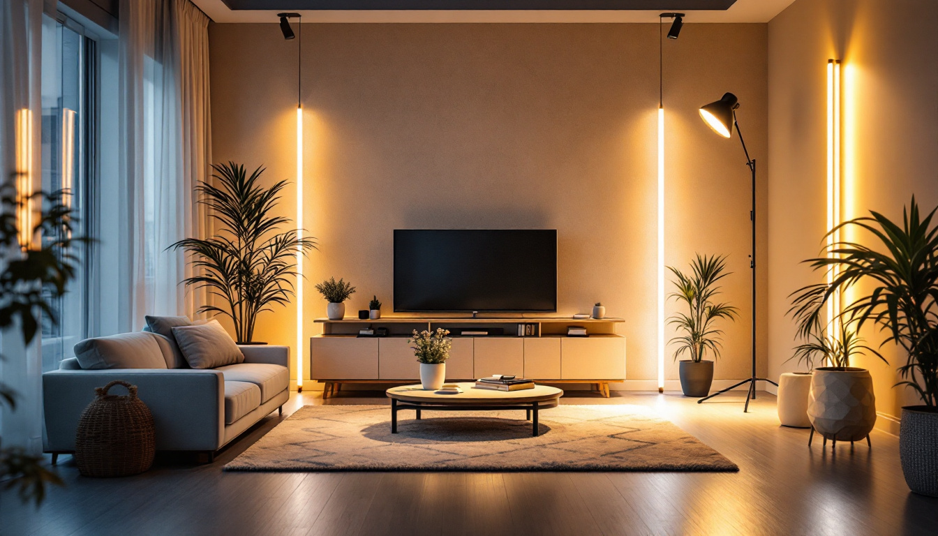 A photograph of a beautifully lit room showcasing various led strip lights in action
