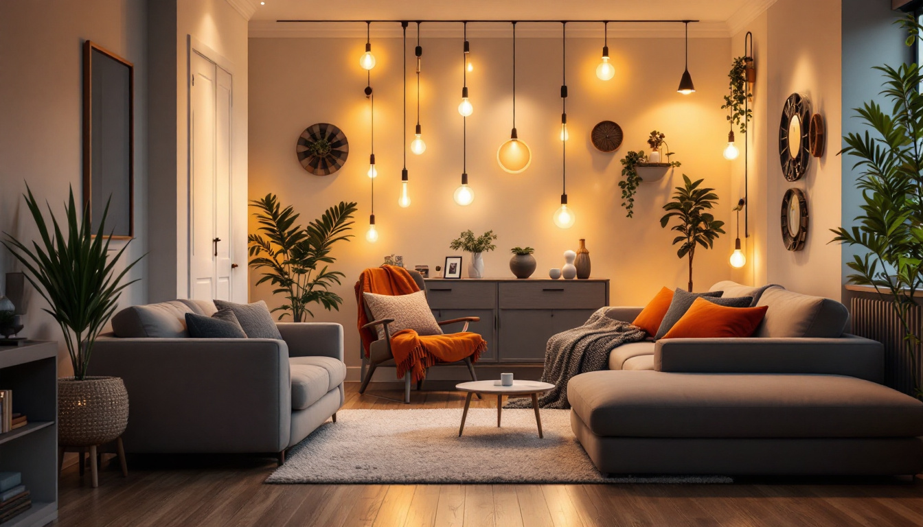 A photograph of a beautifully lit indoor space featuring sylvania lighting products