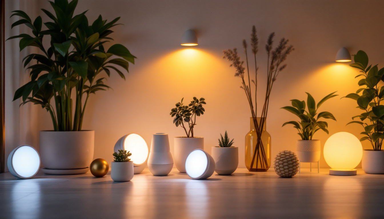 A photograph of a stylish interior space illuminated by various led pot lights